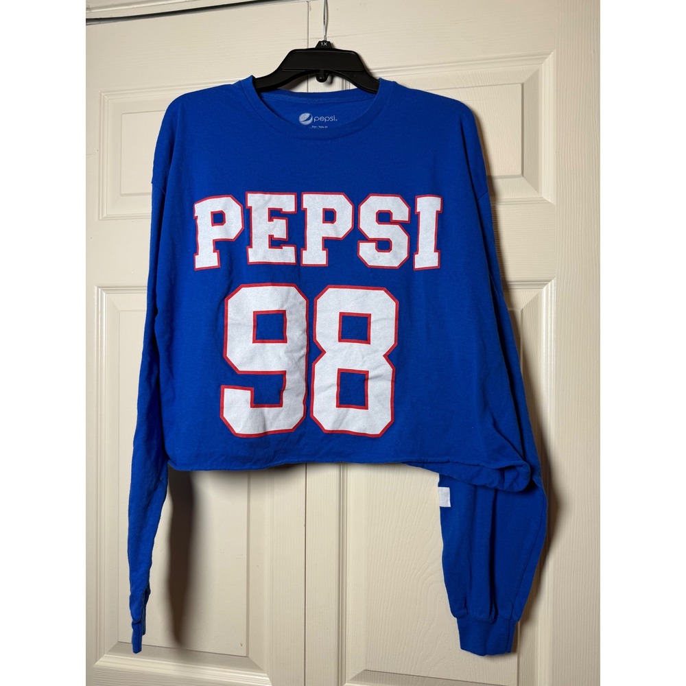 Fashion Nova Pepsi long-sleeve crop top